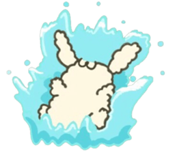 Heartwarming rabbit hau sticker #12899163