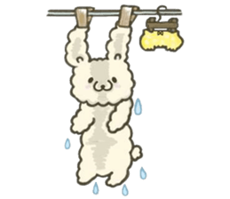 Heartwarming rabbit hau sticker #12899164