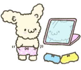 Heartwarming rabbit hau sticker #12899165