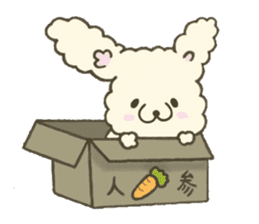 Heartwarming rabbit hau sticker #12899167