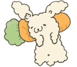 Heartwarming rabbit hau sticker #12899168