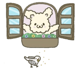 Heartwarming rabbit hau sticker #12899169