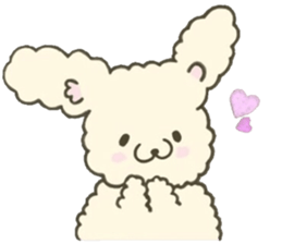 Heartwarming rabbit hau sticker #12899174