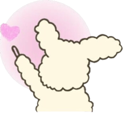 Heartwarming rabbit hau sticker #12899176