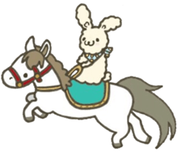 Heartwarming rabbit hau sticker #12899177