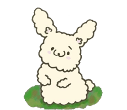 Heartwarming rabbit hau sticker #12899178