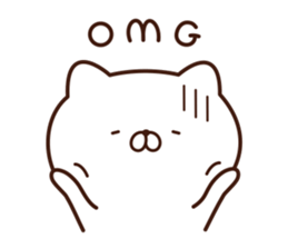 Cat english sticker #12899952