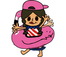 Very Summer girl sticker #12901194