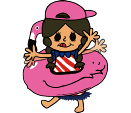 Very Summer girl sticker #12901194