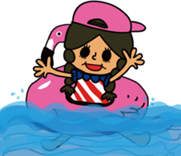 Very Summer girl sticker #12901196