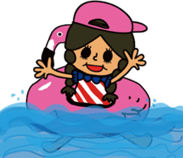 Very Summer girl sticker #12901196