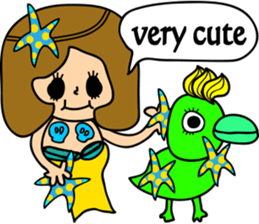 Very Summer girl sticker #12901215