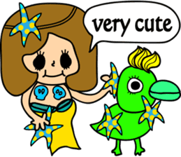 Very Summer girl sticker #12901215