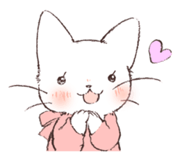 Warm message from mother cat sticker #12901665