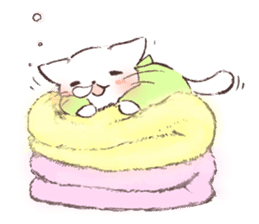 Warm message from mother cat sticker #12901698