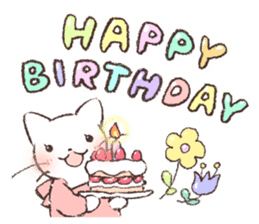 Warm message from mother cat sticker #12901701