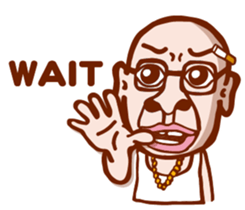 funny old man no.1 (english) sticker #12902067