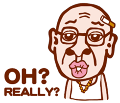 funny old man no.1 (english) sticker #12902069