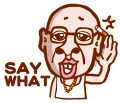 funny old man no.1 (english) sticker #12902072