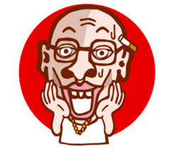funny old man no.1 (english) sticker #12902074