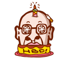 funny old man no.1 (english) sticker #12902079