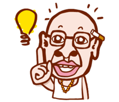 funny old man no.1 (english) sticker #12902080