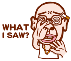 funny old man no.1 (english) sticker #12902083