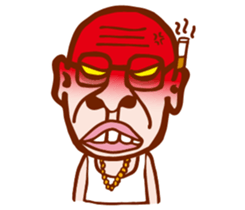 funny old man no.1 (english) sticker #12902084