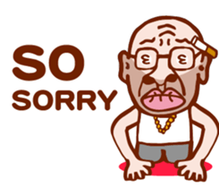 funny old man no.1 (english) sticker #12902085