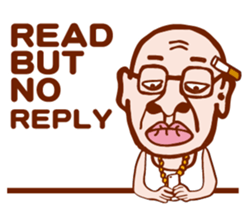 funny old man no.1 (english) sticker #12902096