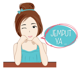 Attractive Girl 2 sticker #12902310