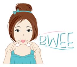 Attractive Girl 2 sticker #12902336