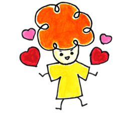 Warui-chan with her yellow dress sticker #12903382