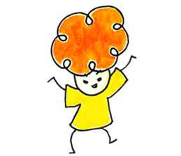 Warui-chan with her yellow dress sticker #12903384