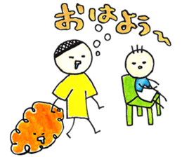 Warui-chan with her yellow dress sticker #12903386