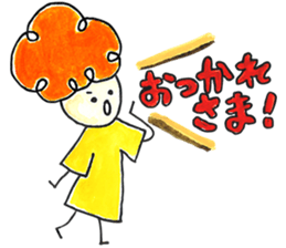 Warui-chan with her yellow dress sticker #12903387