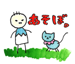 Warui-chan with her yellow dress sticker #12903388