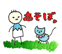 Warui-chan with her yellow dress sticker #12903388