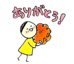 Warui-chan with her yellow dress sticker #12903389