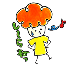 Warui-chan with her yellow dress sticker #12903390