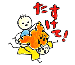 Warui-chan with her yellow dress sticker #12903391