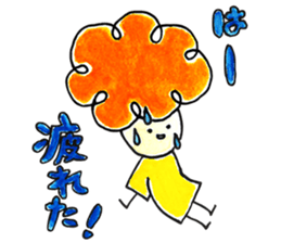 Warui-chan with her yellow dress sticker #12903394