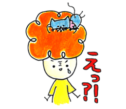 Warui-chan with her yellow dress sticker #12903396