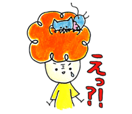 Warui-chan with her yellow dress sticker #12903396