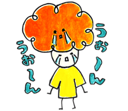 Warui-chan with her yellow dress sticker #12903399