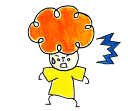 Warui-chan with her yellow dress sticker #12903400