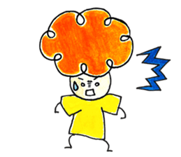 Warui-chan with her yellow dress sticker #12903400