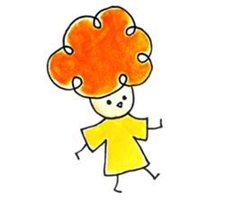 Warui-chan with her yellow dress sticker #12903404