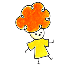 Warui-chan with her yellow dress sticker #12903404