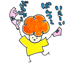 Warui-chan with her yellow dress sticker #12903407